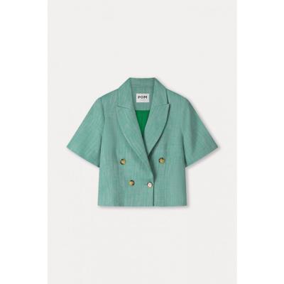 Pom Amsterdam - Groen | Dames | Blazer | Groen | 42 | regular | Kamst mode