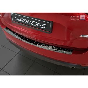 Zwart-Chroom RVS Bumper beschermer passend voor Mazda CX-5 II 2017- 'Ribs' AV251006