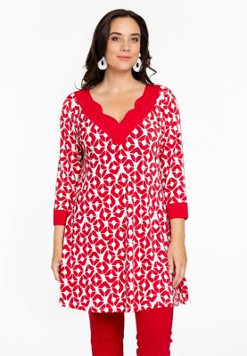 Yoek Tuniek wide bottom PENELOPE | Rood | Maat 58/60