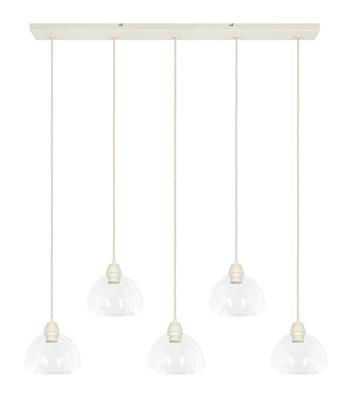 Light & Living Hanglamp 'Bisho' 5-lamps, kleur Crème