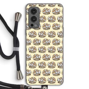 Slapende poes: OnePlus Nord 2 5G Transparant Hoesje met koord