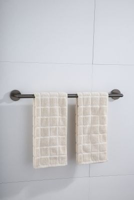 Handdoek houder SaniClear Iron | Wandmontage | Messing | Rond | Verouderd ijzer - Gunmetal