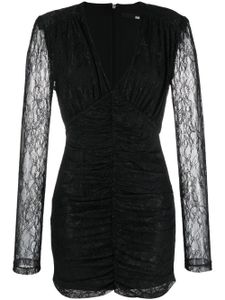 ROTATE BIRGER CHRISTENSEN robe courte en dentelle à col v - Noir