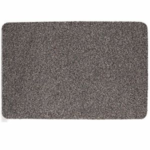 Anti slip deurmat/schoonloopmat pvc grijs extra absorberend 60 x 40 cm voor binnen   -