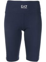 Ea7 Emporio Armani short de cyclisme à logo imprimé - Bleu - thumbnail