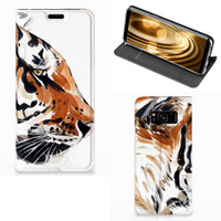 Bookcase Samsung Galaxy S8 Watercolor Tiger