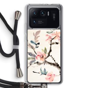 Japanse bloemen: Xiaomi Mi 11 Ultra Transparant Hoesje met koord