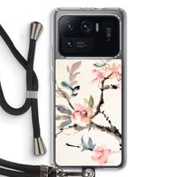 Japanse bloemen: Xiaomi Mi 11 Ultra Transparant Hoesje met koord