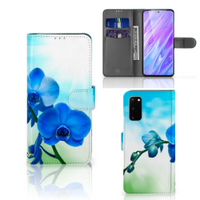 Samsung Galaxy S20 Hoesje Orchidee Blauw - Cadeau voor je Moeder - thumbnail