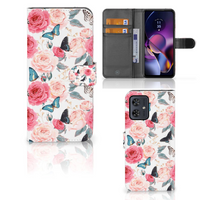 Motorola Moto G54 Hoesje Butterfly Roses - thumbnail