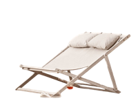 Durham double beach chair acacia fossil grey Eurofar - Eurofar