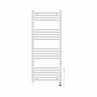 Viidako - Elektrische Handdoekradiator - Met thermostaat - 1200x500 mm - Mat wit - 500 Watt