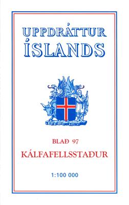 Wandelkaart - Topografische kaart 97 Atlaskort Kalfafellsstadur | Ferdakort