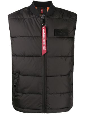 Alpha Industries gilet à design matelassé - Noir
