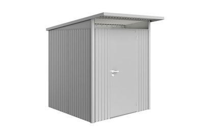 Metalen Berging AvantGarde ECO A1 180x220x218 cm met enkele deur- Lessenaarsdak- Metaal- Biohort