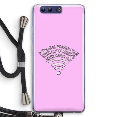 Home Is Where The Wifi Is: Honor 9 Transparant Hoesje met koord