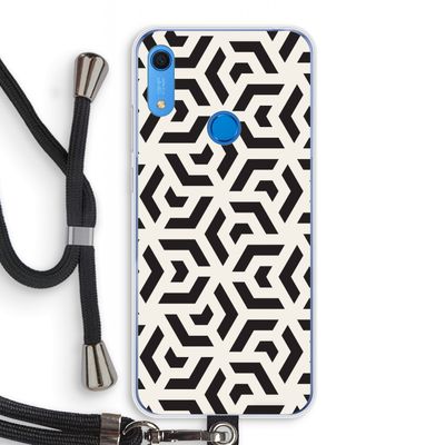 Crazy pattern: Huawei Y6s Transparant Hoesje met koord
