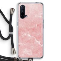 Roze marmer: OnePlus Nord CE 5G Transparant Hoesje met koord