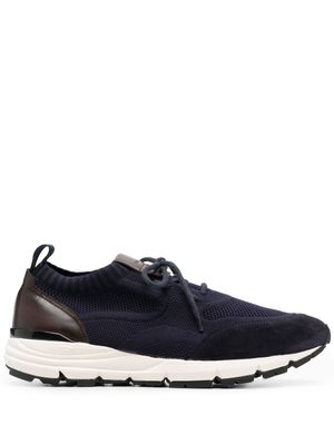 Scarosso baskets en daim à design sans lacets - Bleu
