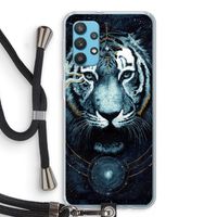Darkness Tiger: Samsung Galaxy A32 4G Transparant Hoesje met koord