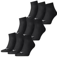 Puma Quarter Sokken Zwart 9-pack-35/38
