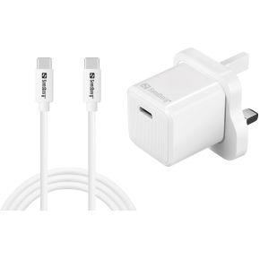 Sandberg 441-65 oplader voor mobiele apparatuur Universeel Wit AC Snel opladen Binnen