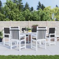 VidaXL Tuinstoelkussens 6 st 100x50x3 cm oxford stof zwart