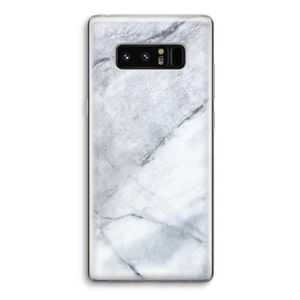Witte marmer: Samsung Galaxy Note 8 Transparant Hoesje