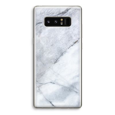 Witte marmer: Samsung Galaxy Note 8 Transparant Hoesje