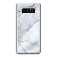 Witte marmer: Samsung Galaxy Note 8 Transparant Hoesje