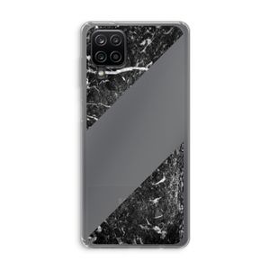 Zwart marmer: Samsung Galaxy A12 Transparant Hoesje
