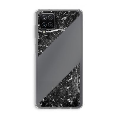 Zwart marmer: Samsung Galaxy A12 Transparant Hoesje