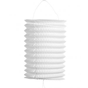 5x stuks witte trek lampionnen van 16 cm
