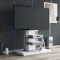 Tv-meubel Roma 2 - 126 cm hoog in hoogglans wit