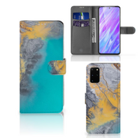 Samsung Galaxy S20 Plus Bookcase Marble Blue Gold