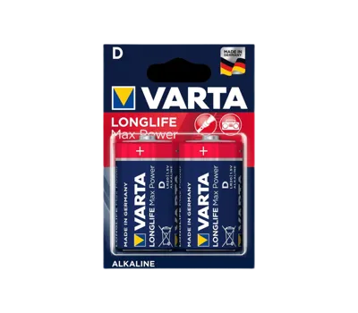 Varta Longlife Max Power D 2-pack Batterijen