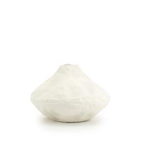 By-Boo Vaas 'Dent' 20cm hoog, kleur Off White