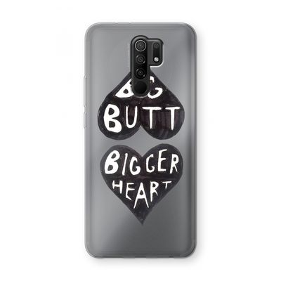Big butt bigger heart: Xiaomi Redmi 9 Transparant Hoesje