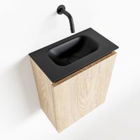 Toiletmeubel Mondiaz Ture | 40 cm | Meubelkleur Washed oak | Eden wastafel Urban Midden | Zonder kraangat
