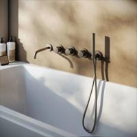 Badkraan set SaniClear Plus | Inbouw | Thermostaatkraan | Incl.Inbouwdeel | Verouderd ijzer - Gunmetal Badkraan set SaniClear Plus | Inbouw | Thermostaatkraan | Incl.Inbouwdeel | Verouderd ijzer - Gunmetal