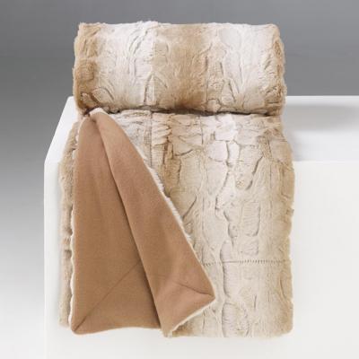 Plaid Siberie nep bont 180x220cm naturel