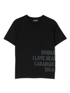 DSQUARED2 KIDS t-shirt en coton à logo imprimé - Noir