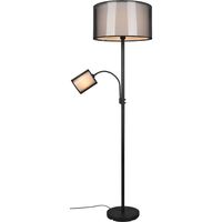 LED Vloerlamp - Vloerverlichting - Trion Bidon - E27 Fitting - 1-lichts - Rond - Mat Zwart - Aluminium - Tot 60W - thumbnail