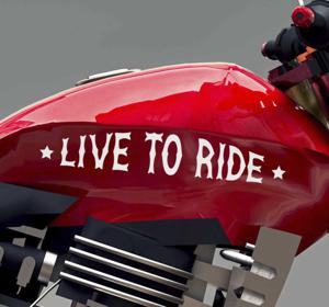 Motor sticker quote live to ride