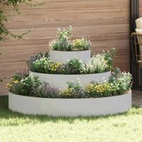Tuin Bloempot Zilver 120 x 120 x 20 cm Roestvrij staal