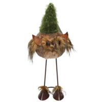 Figuur uil Hedwig groen 35 cm | 8 stuks