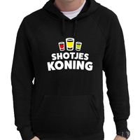 Apres ski hoodie Shotjes Koning zwart heren - Wintersport capuchon sweater