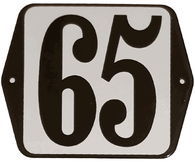 Huisnummer standaard nummer 65 - Warentuin mix
