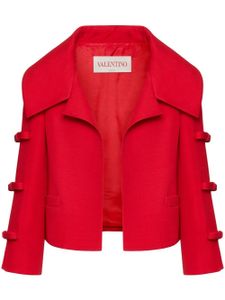 Valentino Garavani veste crop à détail de nœud - Rouge