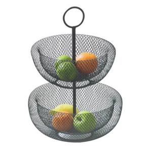 OTIX Fruitschaal Fruit Etagere Zwart Etagere Fruitmand 2 Lagen